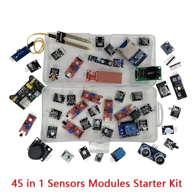 Стартовый комплект для arduino 45 в 1 модули датчиков s Arduino лучше чем 37 UNO R3 MEGA2560