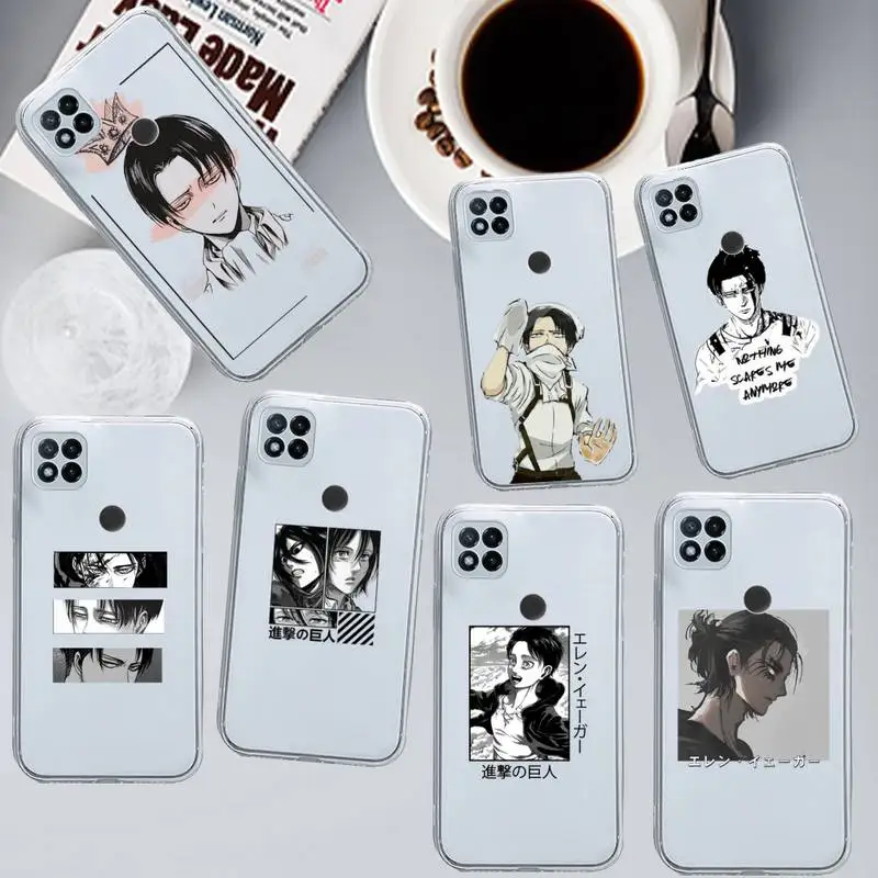 

Armin Arlert Attack on Titan Phone Case Transparent for Xiaomi redmi note 8 9 10 11 t lite pro ultra mix 4