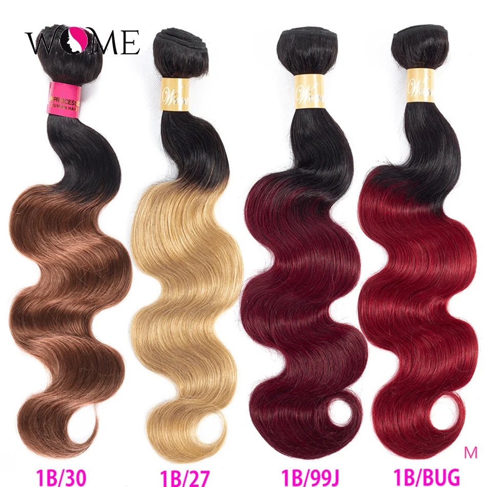 Женские предварительно окрашенные малазийские волнистые пряди волос