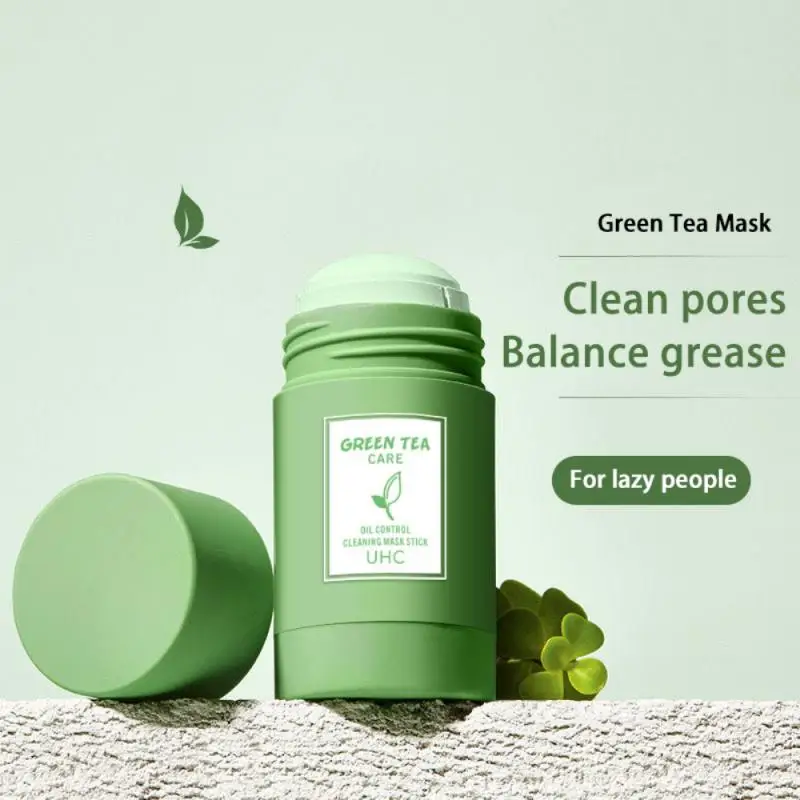 Green Tea Face Mask Stick Cleansing Clean Mud Whitening Moisturizing Purifying Masks Clay Oil Control Skin Care | Красота и здоровье