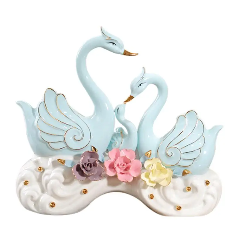 

1 шт. керамический украшение для гостиной, подарок на новоселье, изысканный декор для телевизора, кабинета, лебедь, облако, украшение для дек...