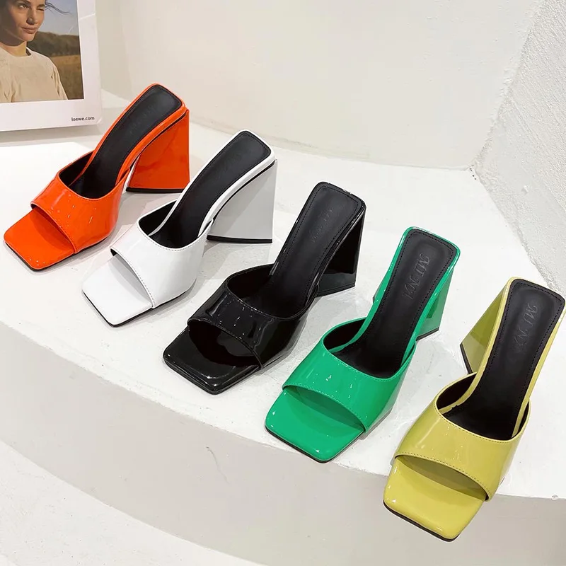

2021 Women High Heels Female Pumps Shoes Ladies Summer Sandals 10.5cm Heels Shoes Fashion Party Sandals Slides For Women