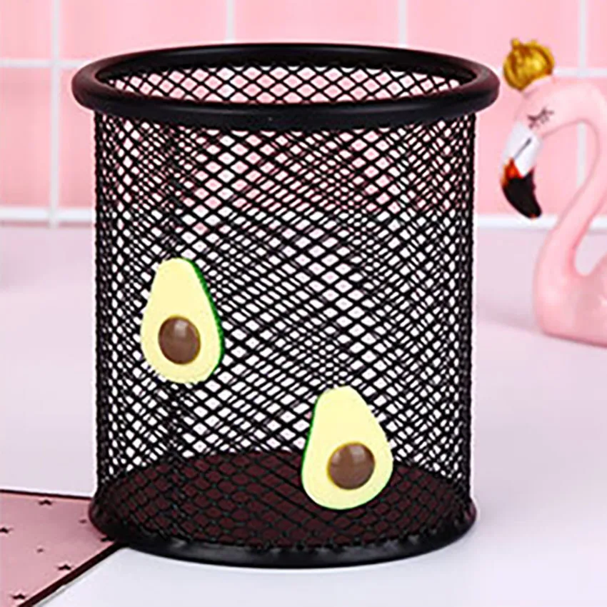 Desktop Decoration Pen Holder Container Storage Bucket Cute Flowers Avocado Fried Egg Pattern Holders Office Stationery | Канцтовары для