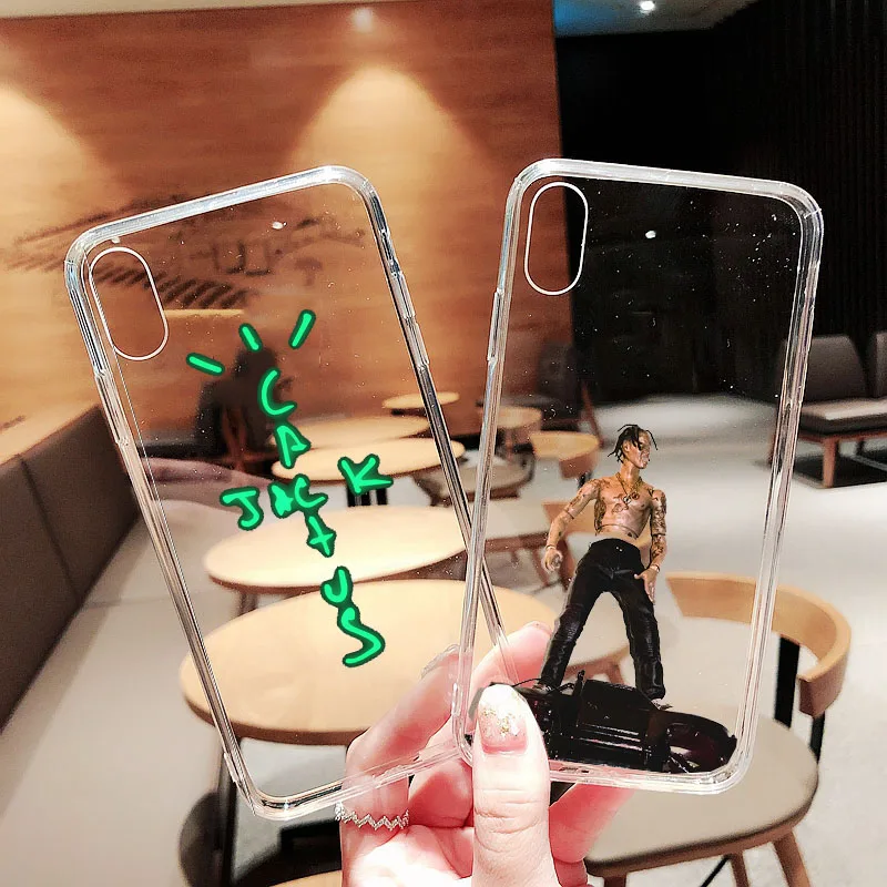 

Raper travis scott Transparent Soft phone case for iphone 12 11 pro Xs Max X Xr for Apple phone 6s 7 8 Plus SE 2020 clear cover