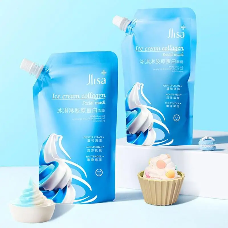 

Sodium Hyaluronate Shrinking Pores Whiten Smear Mask Cream Fades Ice MaskMoisturizing Blackhead Acne Cleansing B7P1