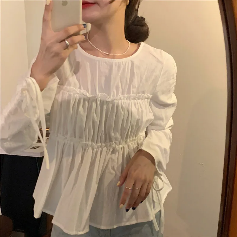 

S-XL New Oversize Women Blouses Spring Tops Femme Casual Women Shirt Long Sleeve Cotton Girls Blouse New Blusas Autumn