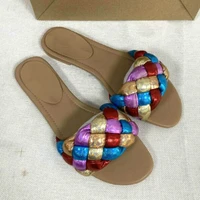 womens flip flops flat with colorful ladies slides beach summer party shoes woman big size outside elegant female slippers