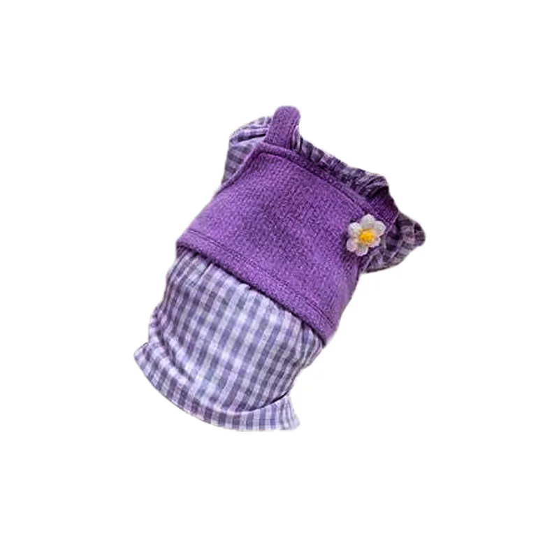 

Sweet knitted Suit Dog Cat spring autumn Clothes knitted Pet Sweet clothes more fashionable than teddy bear Two-Piece suit2021