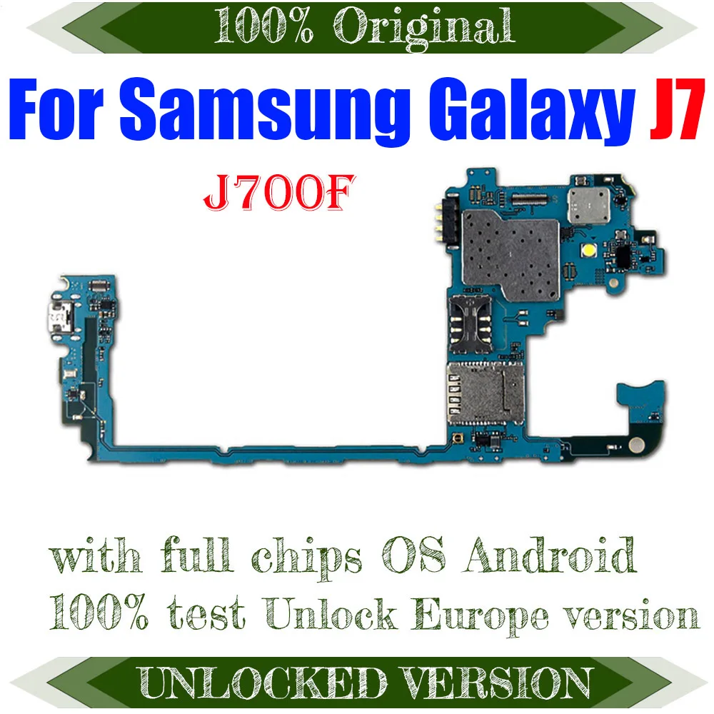 100% оригинальная разблокированная материнская плата для Samsung Galaxy J7 J700F система