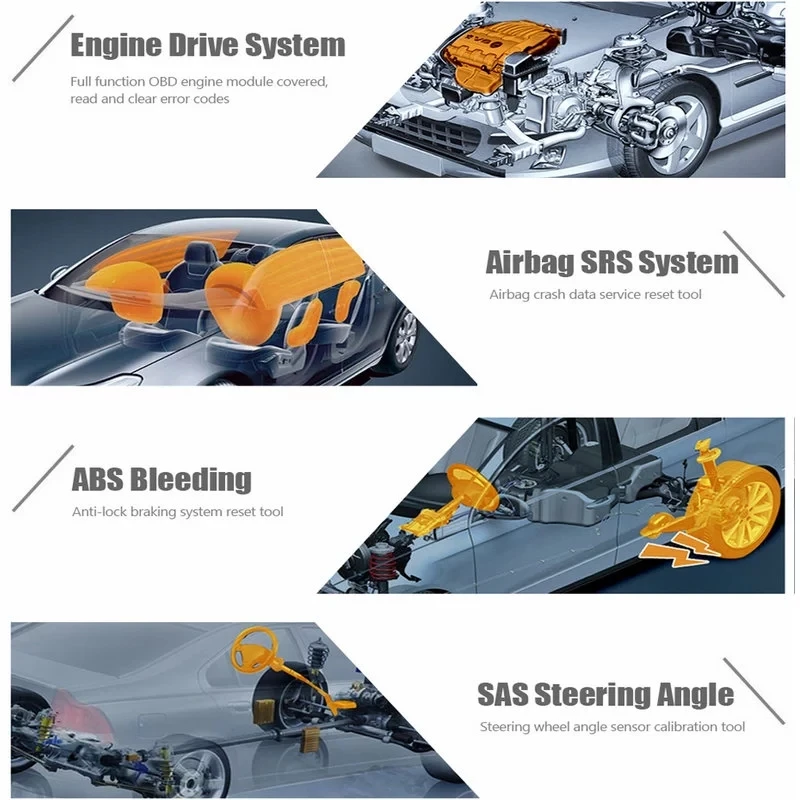 Автомобильный сканер Foxwell NT630 Plus OBD2 считыватель кодов тормоз кровотечение ABS