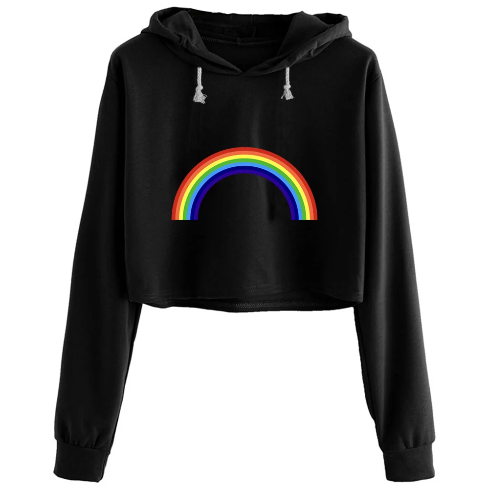 

Женский укороченный пуловер Pride Rainbow в Корейском стиле, Y2k