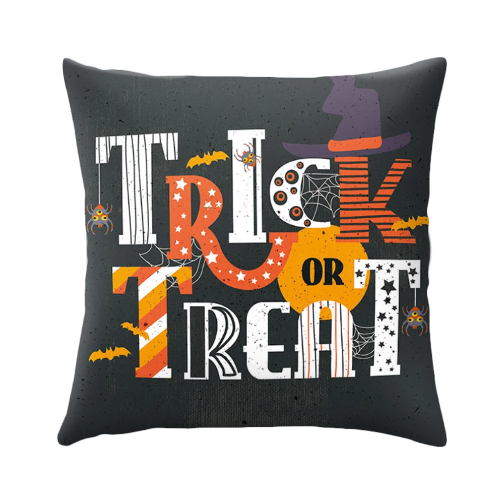 SearchI Хэллоуин чехлы с изображением черного кота подушка тыквы принтом привидение