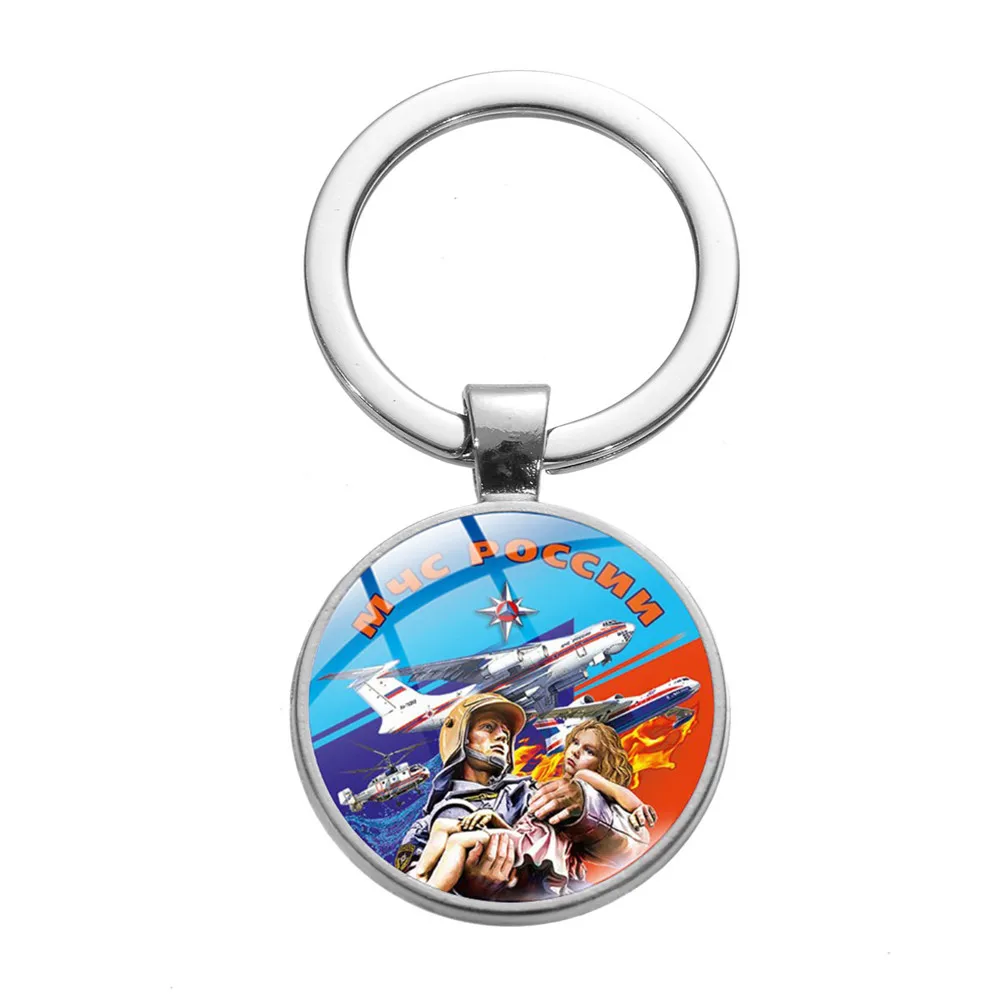 Модный Темно-Синий армейский стеклянный кабошон брелок медведь Орел