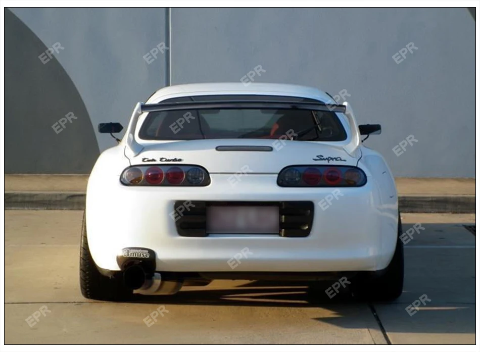 Покрытие из углеродного волокна губ для Toyota выше MK4 1993-1998 JZA80 TR-style задний спойлер(с FRP ногой) Комплект кузова тюнинг отделка Супра гонки