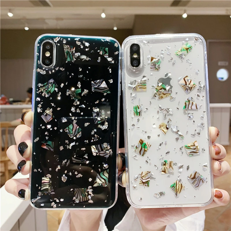 Seashell Silver Foil Case For Xiaomi Redmi Note 8 7 K20 Pro Protective Cover |