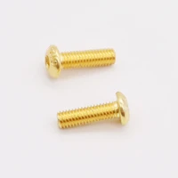 m3 goldenelectroplate 12 9 grade alloy steel allen hex socket button head screw bolt iso7380 m4 golden