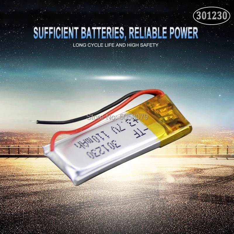 301230 3 7 v 110mah полимерный литий ионный перезаряжаемый аккумулятор li po батарея для