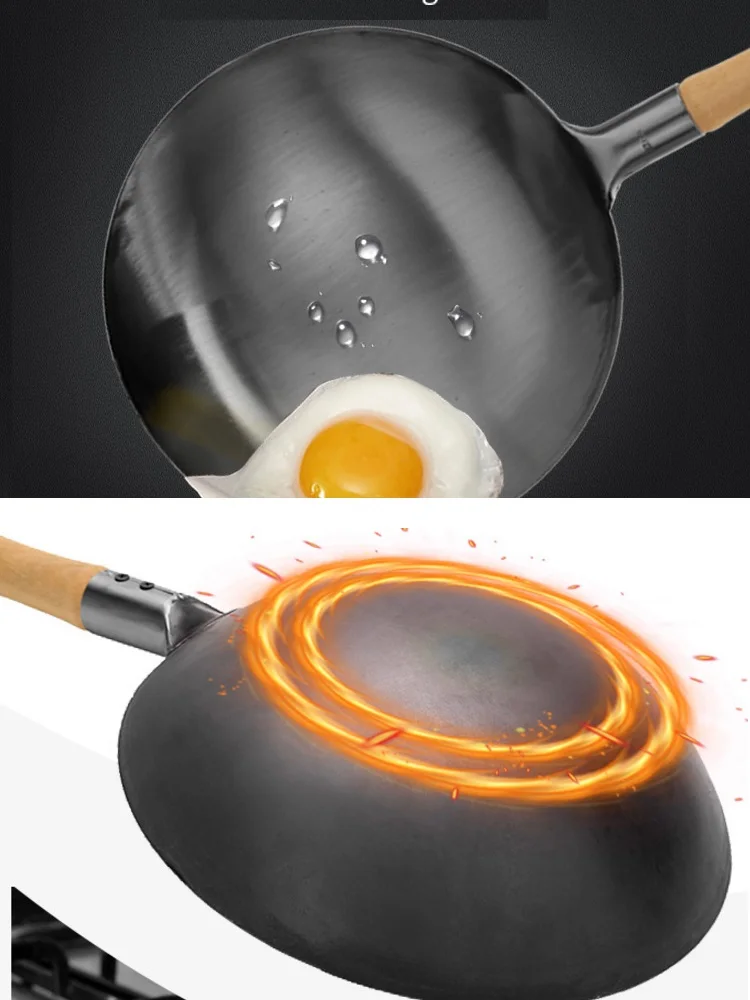 товары для кухни Чугунная сковорода приготовления пищи 32/34/36/38/40 см универсальная