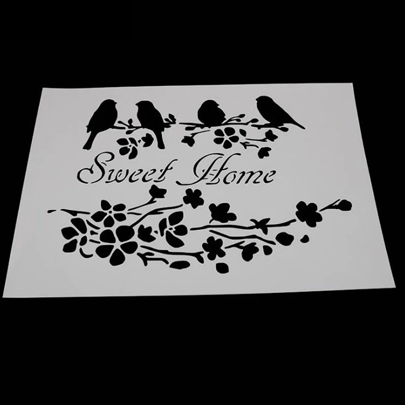 9pc Feather Painting Template Stencil DIY Embossing Accessories Sjablonen For Scrapbooking Decor Office School Supplies Reusable |