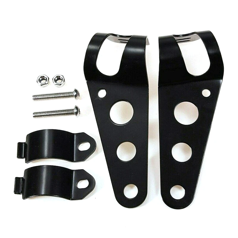 

6.5 LED Spiral Headlight Clamps Brackets Head Lamp Turn Signal Light Mounting Bracket Motorbike Accessories