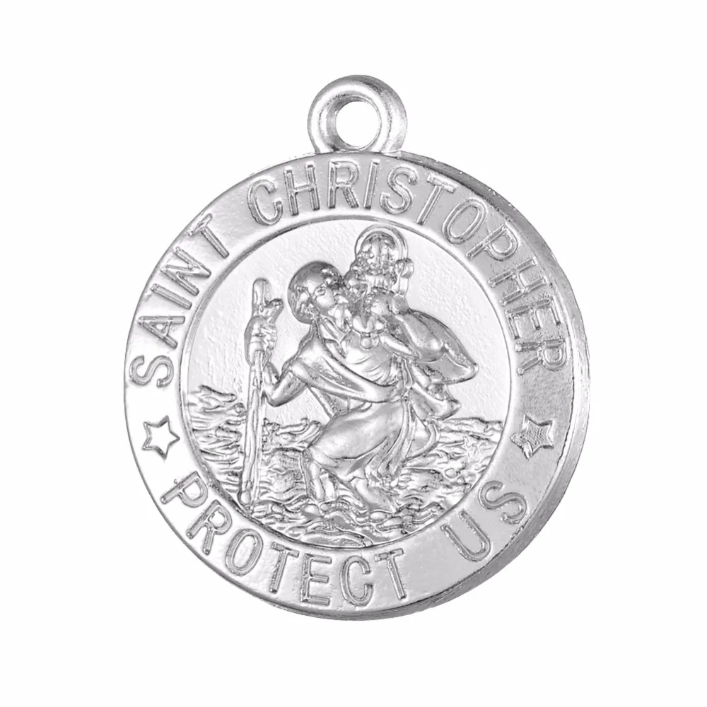 Skyrim SAINT CHRISTOPHER защищает нас религиозный амулет подвески для DIY ювелирных изделий