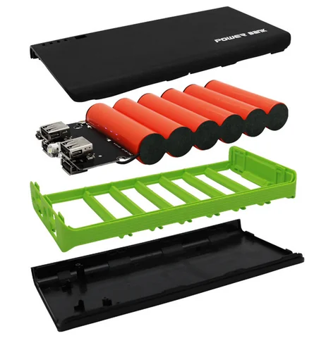 4 USB-порта, 2 А, чехол для внешнего аккумулятора, 5 х1865, 0, быстрое зарядное устройство, набор «сделай сам» для реальных моделей (не входят батарейки)