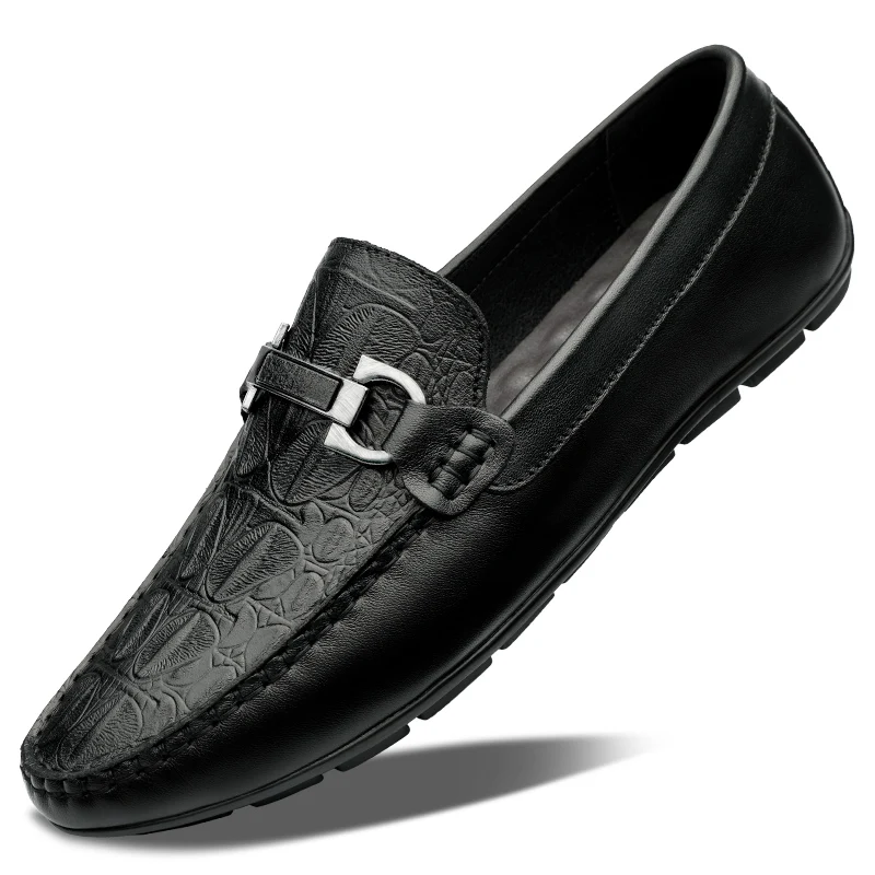 

Genuine Leather shoes Men Casual fashion Shoes Designer Summer Autumn Lightweight Comfortable breathable Loafers moccasins