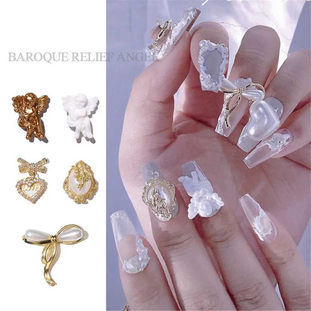 

1PC Fashion 3D Nail Art Rhinestones Baroque Angel Baby Retro DIY Ornament Manicure Design Jewelry Accessories Nail Ornament