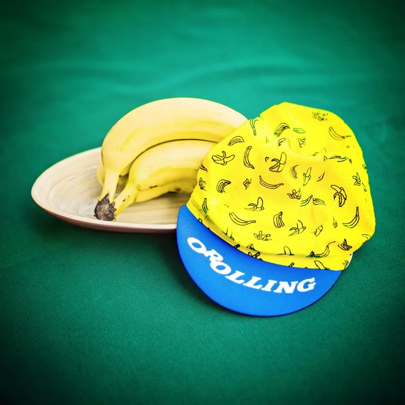 Новые Желтые велосипедные шапки с банановым рисунком/шарфы/головные уборы для