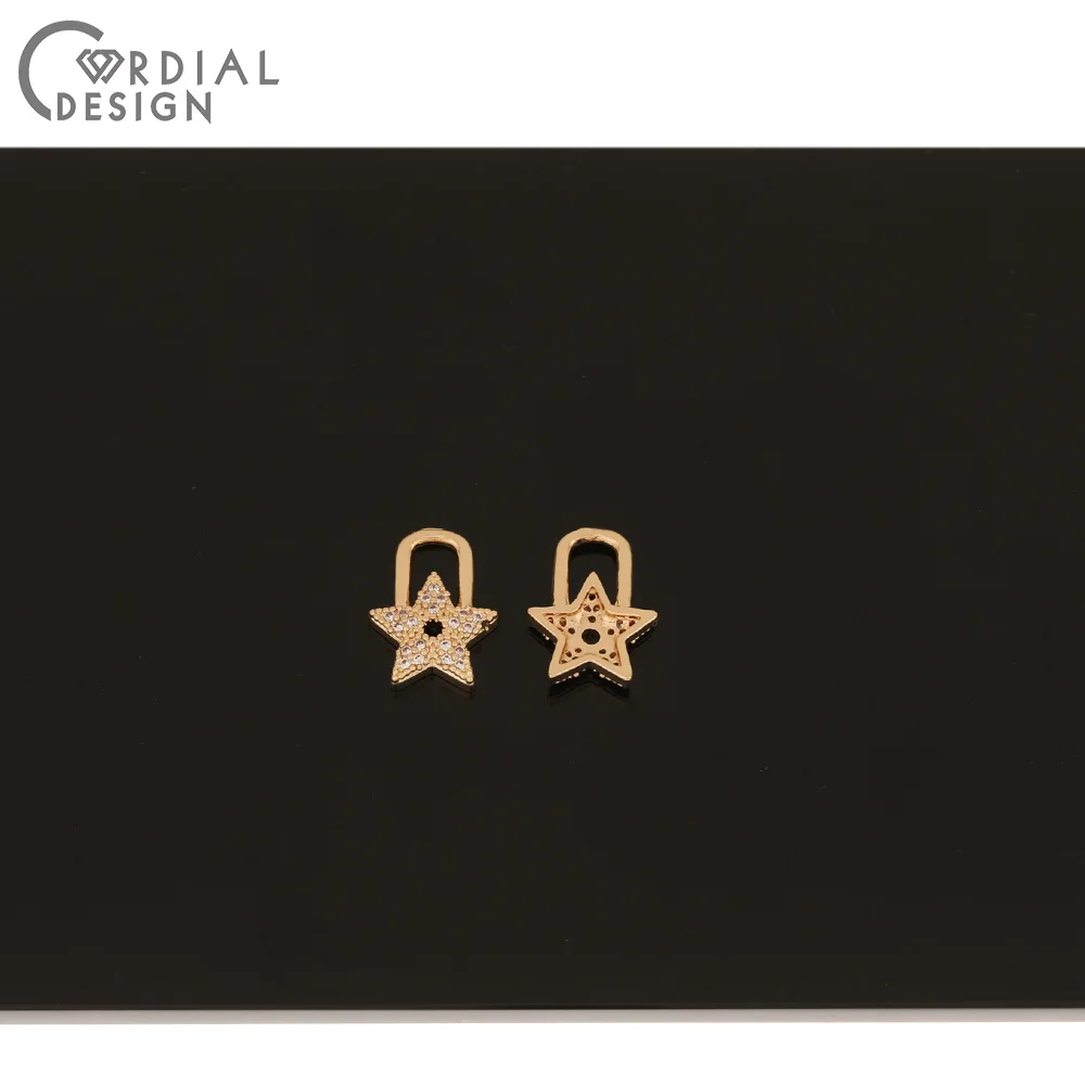 

Cordial Design 40Pcs Jewelry Accessories/Earrings Making/Lock Shape/DIY Pendant/Hand Made/CZ Charms/Jewelry Findings & Component