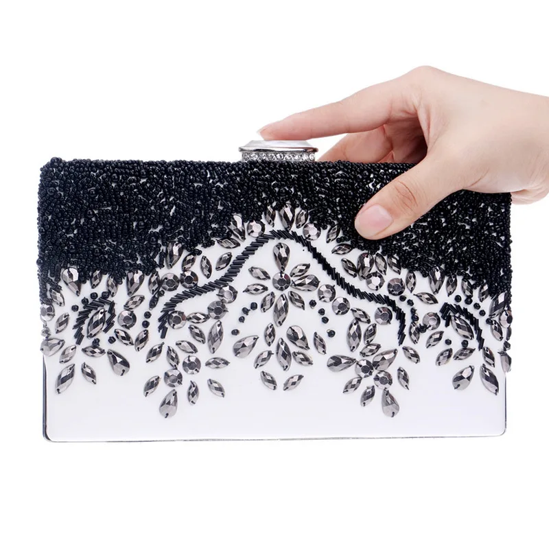 

Diamond Evening Clutch Bags Luxury Rhinestone Pearls Beaded Wedding crystal Women Purse Handbags Wallets Clutch Bag DF50CB