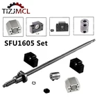 Шариковый винт SFU1605, Концевая машина с корпусом шариковой гайки и соединителями и BKBF12 CNC RM1605, рулонная шариковая гайка 350 мм 600 1000 1500 мм