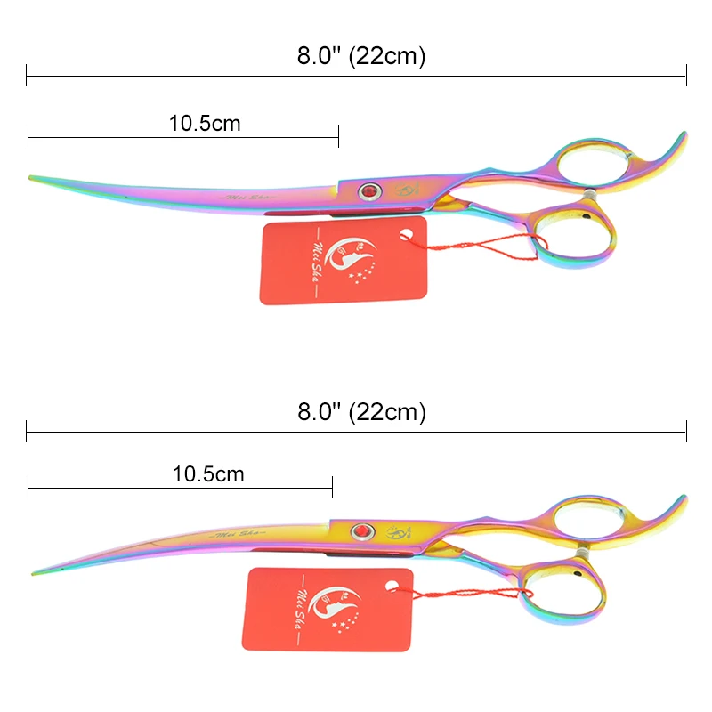 Японские Стальные Ножницы для груминга домашних животных 8 0 дюйма прямые