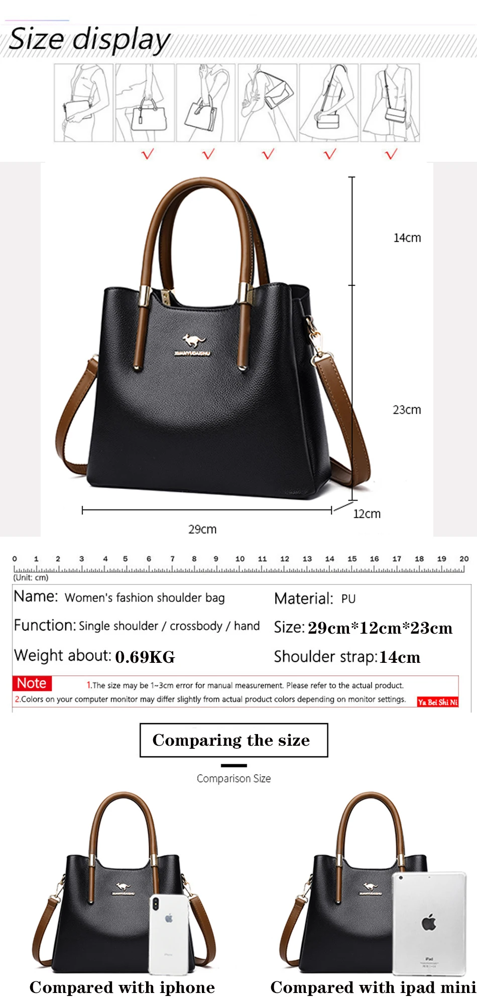 2021 NEW Luxury Handbag Women PU Leather Bags Women's Shoulder Bags Female Messenger Bag Large Capacity Ladies Casual Tote Bag