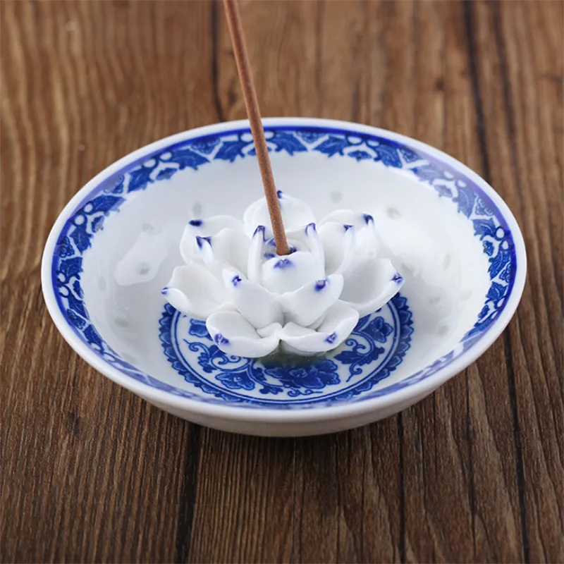 Керамическая курильница ручной работы держатель для благовоний лотос Ловец