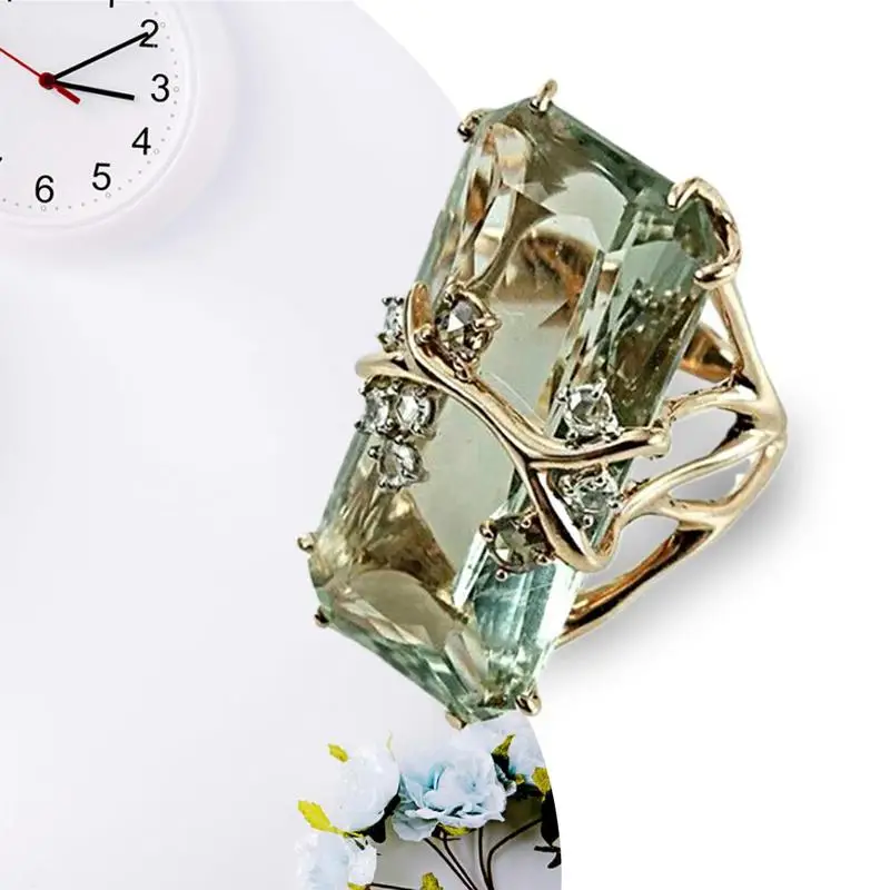 Винтажное кольцо Peridot с цирконием обручальные кольца для женщин и мужчин размер 6