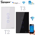 Умный настенный Wi-Fi переключатель SONOFF T3 US 433RF eWeLink, пульт дистанционного управления, прерыватель времени, умный дом, работа с Alexa, Google Home