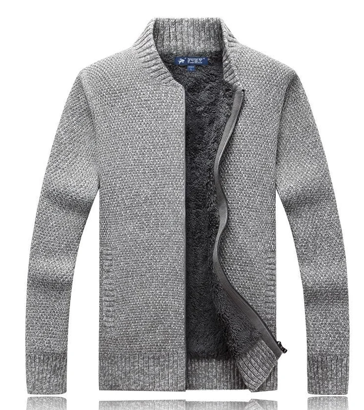 Кардиган мужской на зиму 2020 бархатный теплый свитер однотонный Модный
