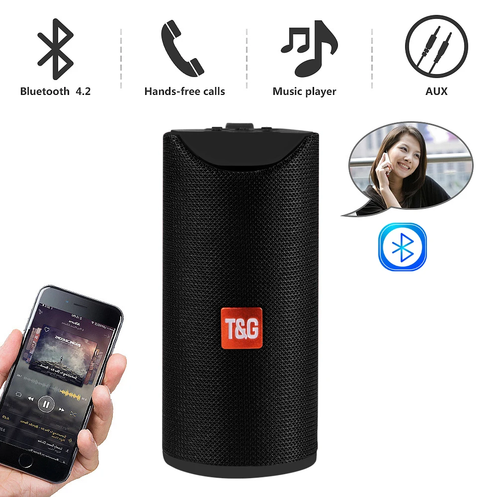 TG брендовая 3D стерео звуковая коробка портативная беспроводная Bluetooth-колонка