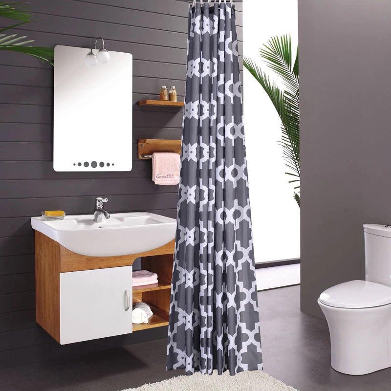 Водонепроницаемая Антистатическая занавеска для душа 100% полиэстер X см|Шторы