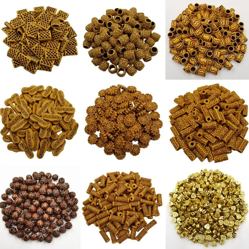 

10-40Pcs Wooden Color Acrylic Loose Beads DIY For Jewelry Making Necklace Bracelet Pendant Wholesale