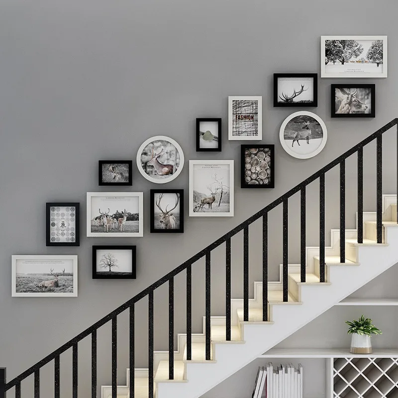 إطار صور الدرج على الحائط الممر 15 قطعة مجموعة معلقة صور لوحات الزخرفية الحديثة صور مطبوعة للحوائط للفن المنزل