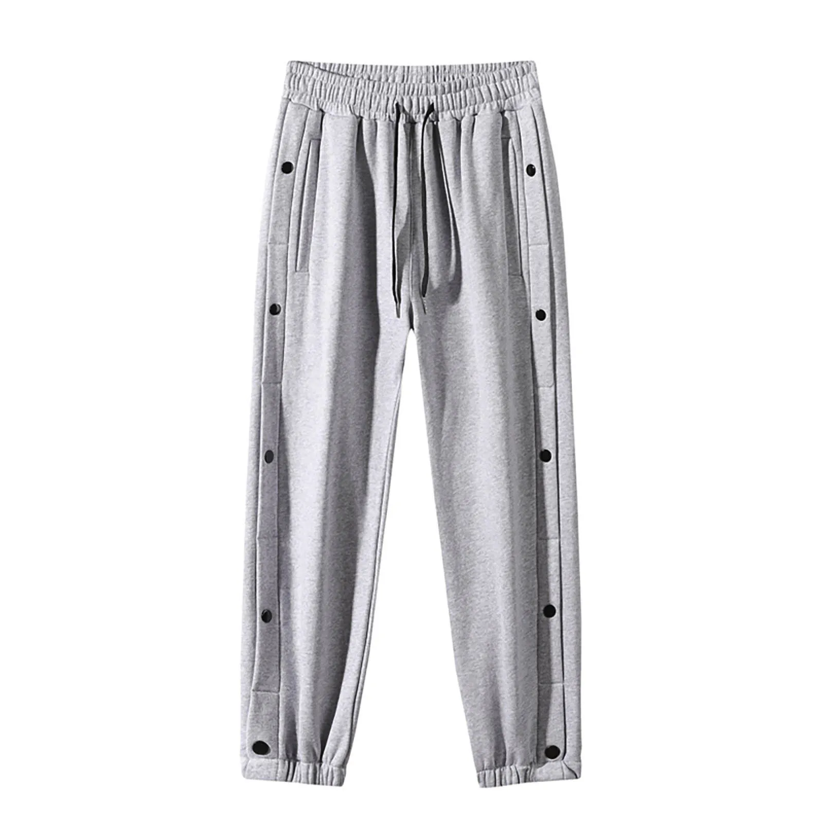 

56# Men's Pockets Buttoned Casual Pants Casual Cropped Pants Pants Daily Casual Trousers Sports Sweatpants