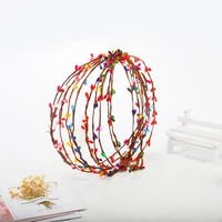 11colors 200pcs diy wedding garland artificial flower head ring pip berry flower stem wreath simulation flower bead acceorry