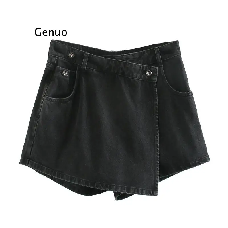 Новая женская обувь в винтажном стиле с пуговицами на карманах шорты Пэтч юбки