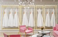 wedding dress shelf high end display shelf floor type golden special studio dress shelf tieyi clothing store hanger