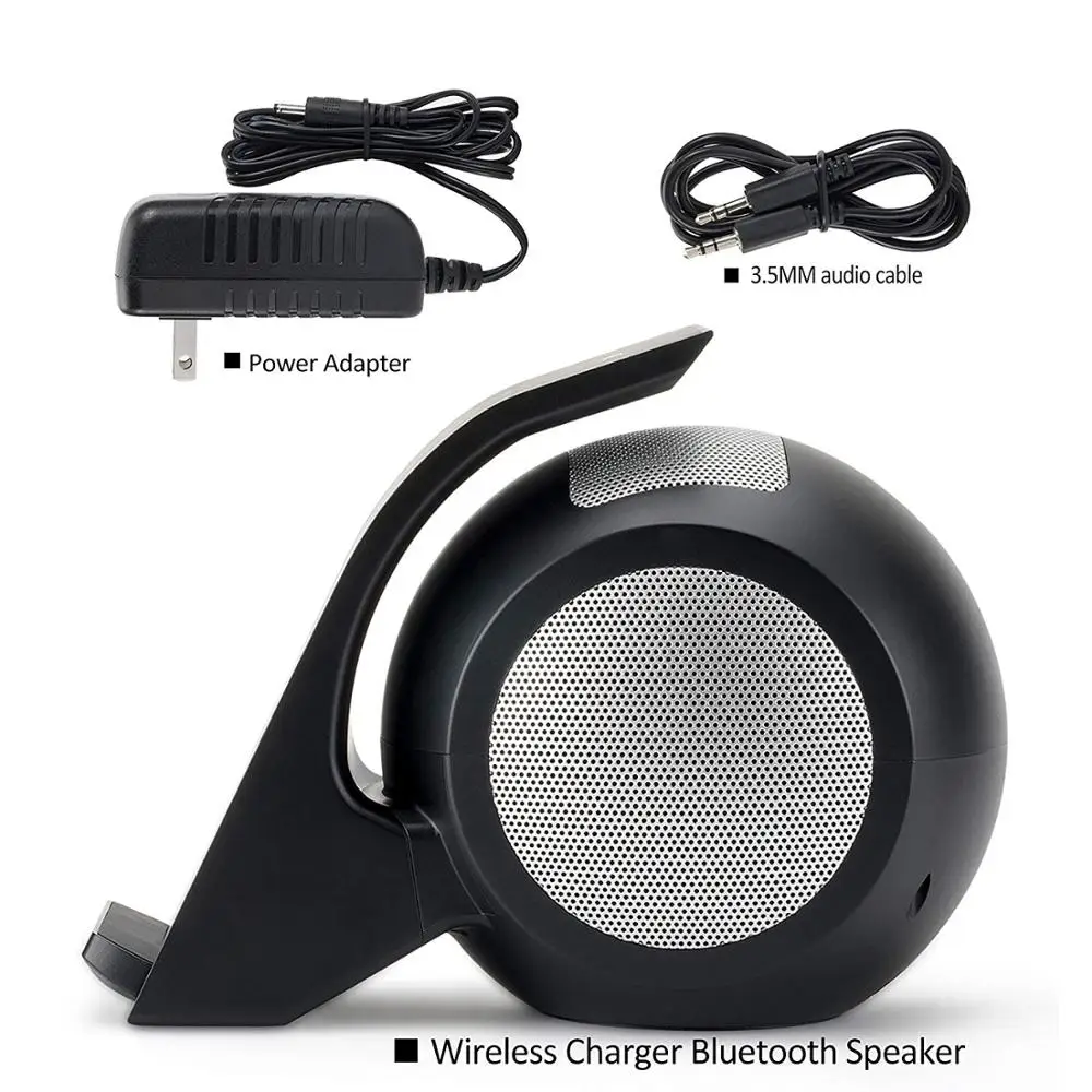 Быстрое беспроводное зарядное устройство с bluetooth динамиком совместимо