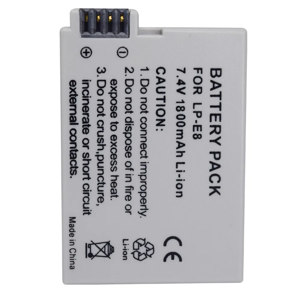 4 шт. LP-E8 Батарея пакет LP-E8 Lp E8 для Canon 550D 600D 650D 700D X4 X5 X6i X7i T2i T3i T4i T5i DSLR Камера+ зарядное устройство