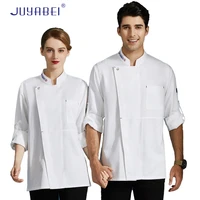 chef uniform adjustable sleeve restaurant cooking jacket kitchen hotel cafe bakery chef uniforms shirt food service overalls