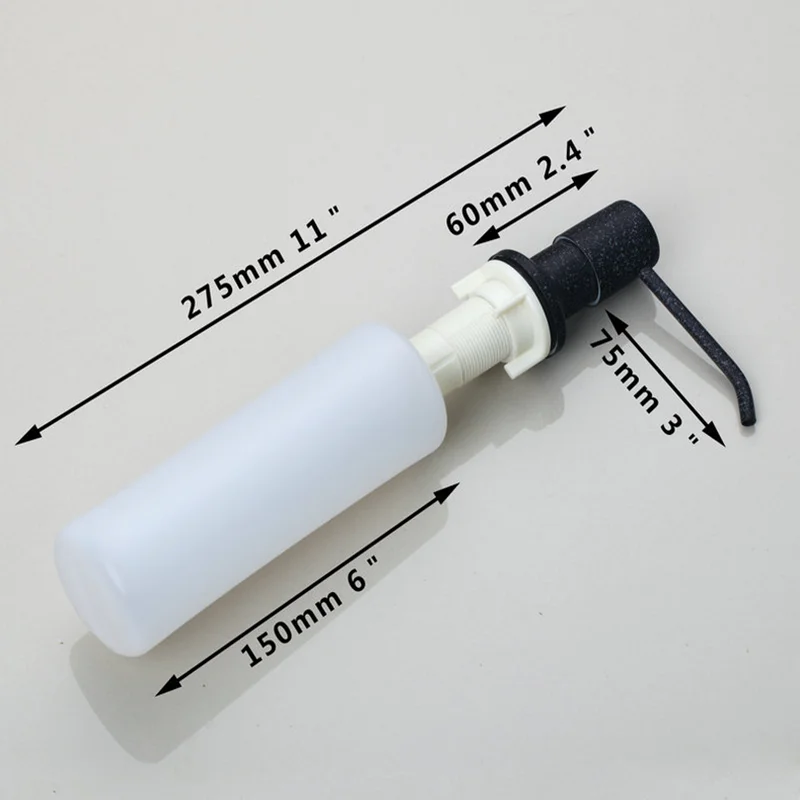 

Hand Soap Dispenser Deck Mount White/Beige Soap Dispenser Kitchen Sink Liquid Soap Dispenser Bottle